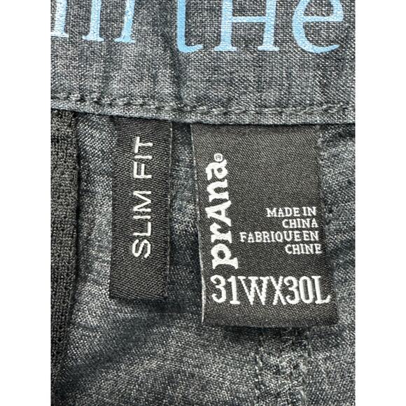 prAna Men's Slim Fit Lightweight Tapered Leg Blue Pants - Size 31x30 (33x29.5) - Picture 4 of 5